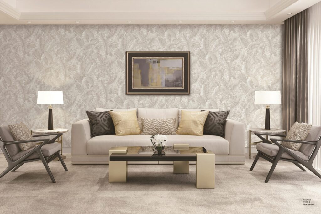 Modern beige eclectic luxury living room